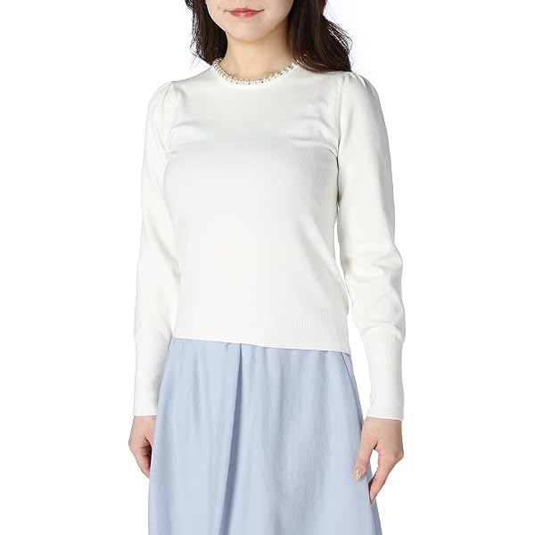 Amazon | [ミッシュマッシュ] ケーブルビジューチェーンニット